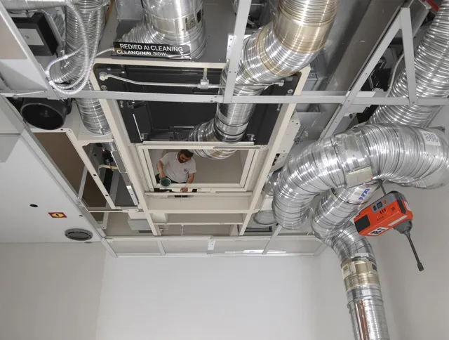 Littleton Air Duct Cleaning technician performing detailed central duct system cleaning in Littleton