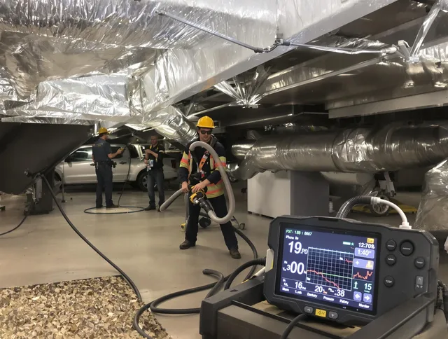 Professional negative pressure duct cleaning by Littleton Air Duct Cleaning in Littleton